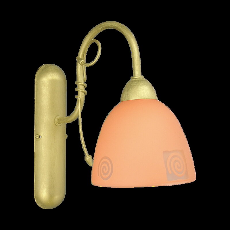 ROTO II. 1xE27/60W, GOLD C./ORANGE GLASS