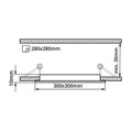SN24 LED panel 24W čtverec 300x300mm