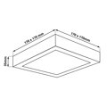 BPS12 LED panel 12W přisazený černý čtverec