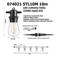 LED světelný řetěz STL10M 10m