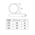 LED svítidlo RENDO 36W CCT kulaté bílé stropní