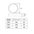 SMART Tuya LED svítidlo RENDO 36W CCT kulaté bílé