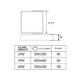 SMART Tuya LED svítidlo RENDO 36W CCT hranaté černé