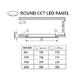 LED panel 24V 24W CCT 24LB24 kulatý