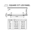 LED panel 24V 6W CCT 24SB6 čtverec