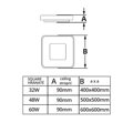 SMART Tuya LED svítidlo ZULU 48W CCT hranaté bílé