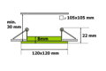 SN6 LED panel 6W čtverec 120x120mm