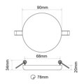 KZ9 LED panel 9W kulatý 90mm