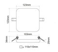 HZ18 LED panel 18W čtverec 123x123mm