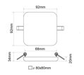 HZ9 LED panel 9W čtverec 92x92mm