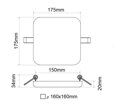 HZ24 LED panel 24W čtverec 175x175mm