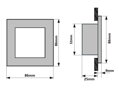 LED vestavné svítidlo PIR-RAN-S stříbrné
