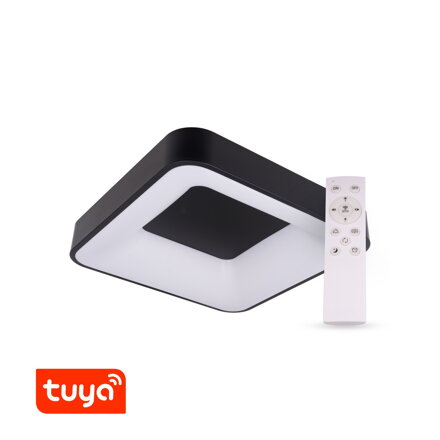 SMART Tuya LED svítidlo ZULU 48W CCT hranaté černé
