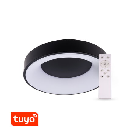 SMART Tuya LED svítidlo ZULU 48W CCT kulaté černé