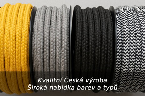 Textilní kabely v metráži - Styl, funkce a design v jednom