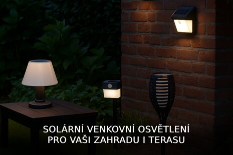 Solární venkovní osvětlení – stylové a úsporné řešení pro vaši zahradu