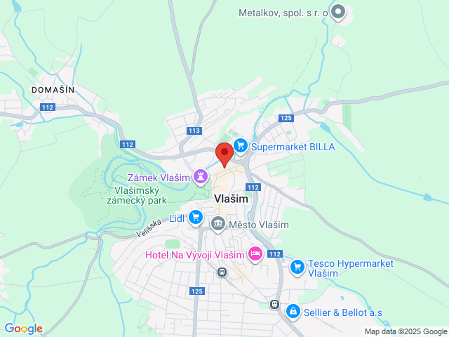 Google map: Žižkovo nám. 138, 258 01 Vlašim